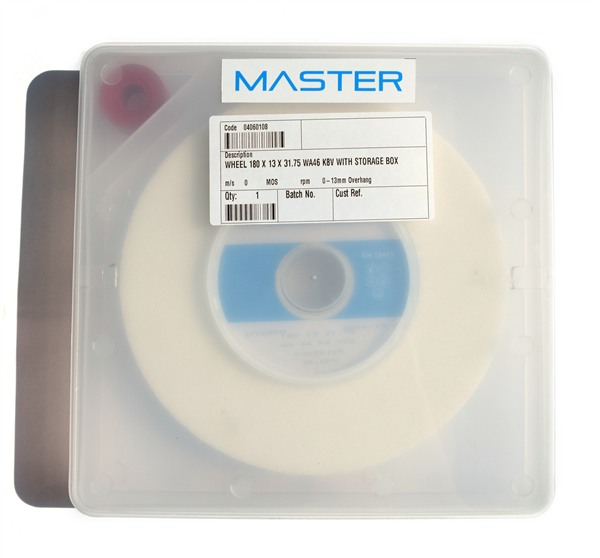 Master Grinding Wheel 180 x 13 x 31.75mm WA46 K8V - with storage box